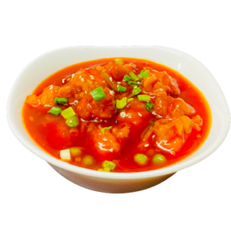 85. Kuningkrevetid magushapus kastmes